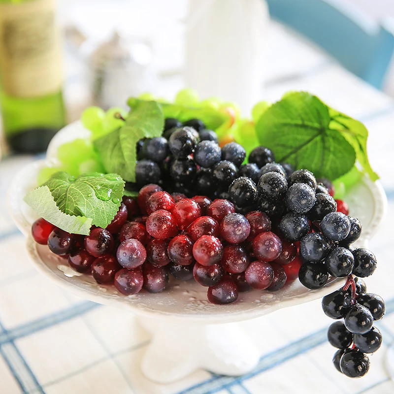 Artificial fruits and vegetables artificial grapes Hanging Artificial Grapes DIY Artificial Fruits Plastic Fake Fruit Home Garden Decoration Christmas Wedding Party Supplies