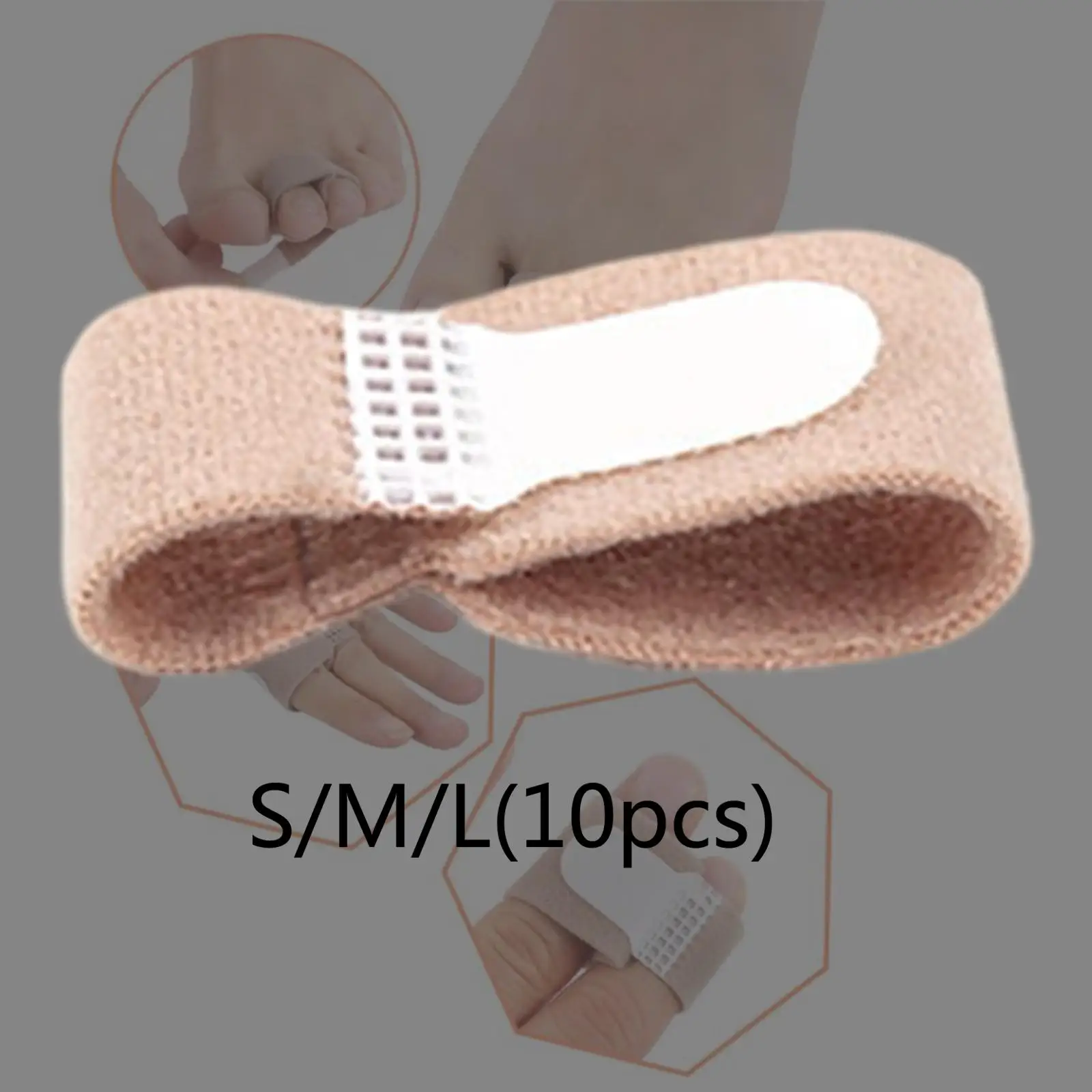 10 Pieces Broken Finger Wraps Finger Splint Buddy Tape Convenient Beige for Dislocated Joint