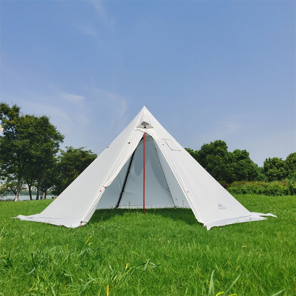 

4-6 People Tipi Hot Tent with Stove Jack Camping Pyramid Teepee Tent for Camping Backpacking Hiking