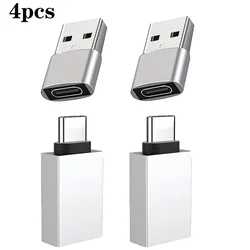 Versatile USB - C and USB Adapter Set - Pack of 4/8 for Laptops and Smartphones (Silver4pcs)