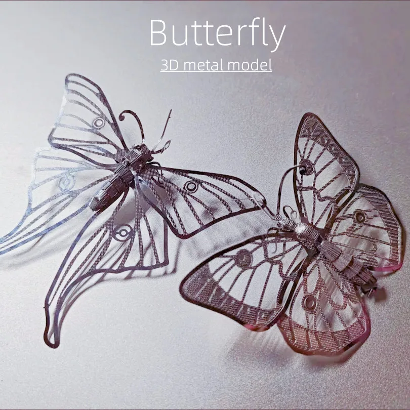 

MMZ MODEL 3D Metal Puzzle Insect Butterfly DIY Assemble Model Kits Laser Cut Jigsaw Toys Gift for Children Adults