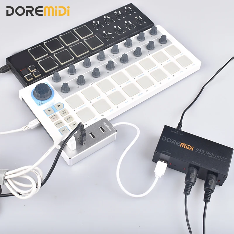 Doremidi-usb Hub 2.0 para pc Portátil Alta Velocidade Portas Hub Host Midi Umh21 - Imagem 2