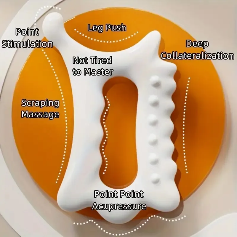 Durable White Face Scrubber,Ergonomic Design,Smooth Texture,Contoured Design,Ideal for Deep Tissue Massage and Facial Contouring