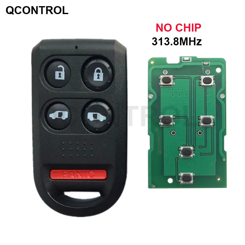 Qcontrol Smart Remote Car Key Fob for Honda  4 1/5 Buttons 313.8MHz no ChipOdyssey 2005 2006 2007 2008 2009 2010 car accessories kigoauto 5pcs 3c0 959 752 ba 3button 434mhz for vw magotan passat cc 2005 2006 2007 2008 2009 2010 id48 chip smart key