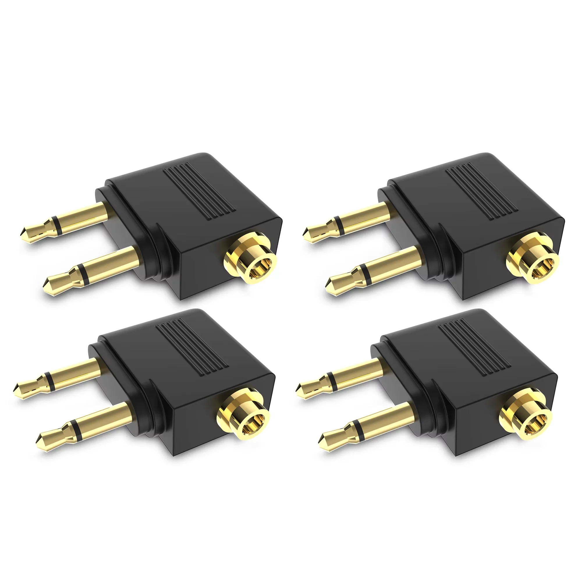 In-Flight Entertainment Headphone Adapter - Dual 3.5mm to Single 3.5mm Converter Plug