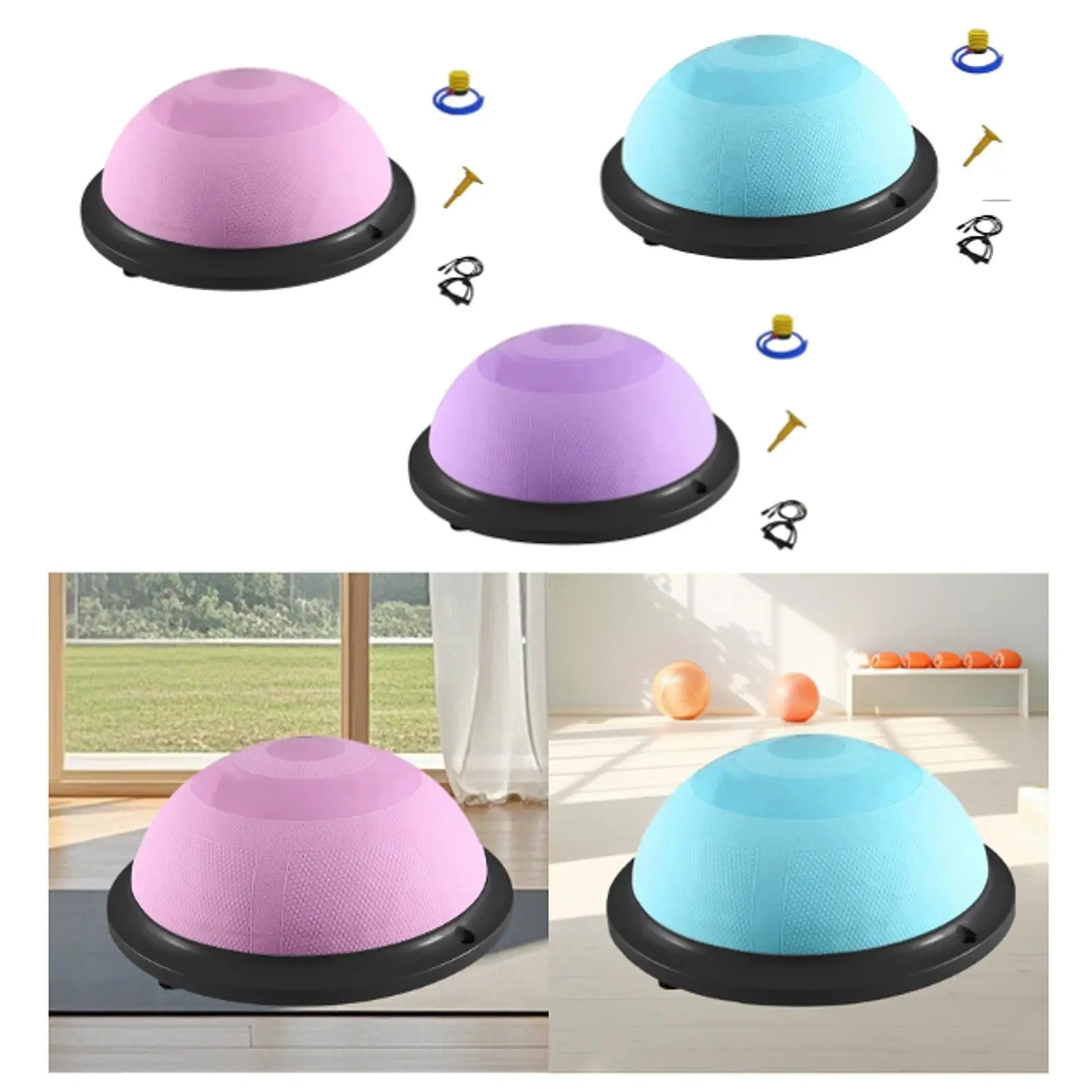 Semicircle Balance Ball Non Slip Balance Training Half Yoga Ball Exercise for Gymnastic Full Body Workouts Gym Sports Home