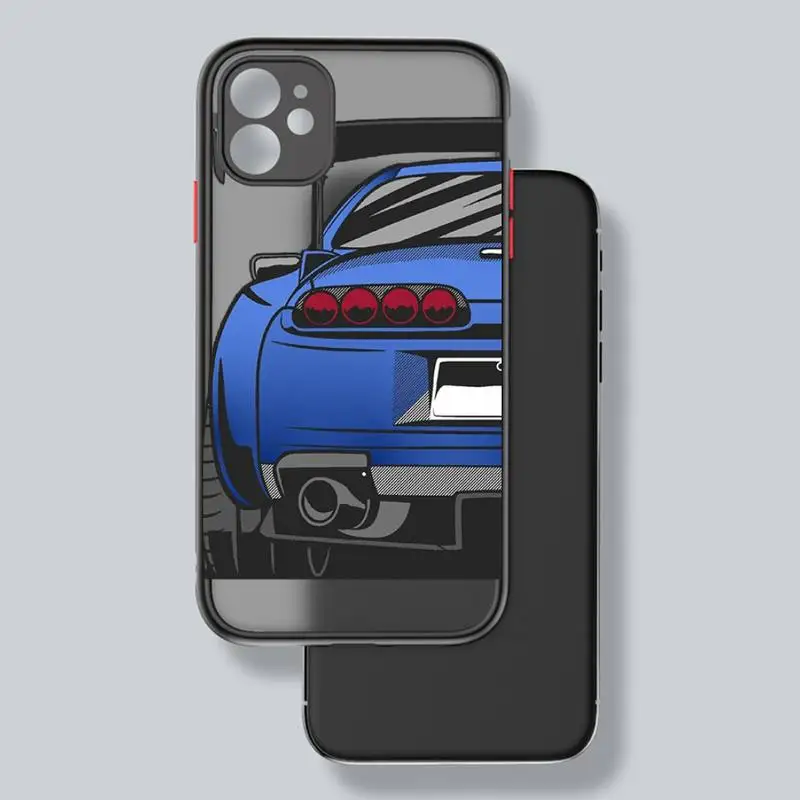 Men's Cool Sports Cars Comic Phone Case - Shockproof Silicone Cover