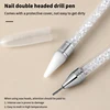Acrylic Dual Ended Nail Dotting Pen Crystal Beads Handle Rhinestone Studs Picker Wax Pencil Gel UV Brush Manicure Nail Art Tools 2