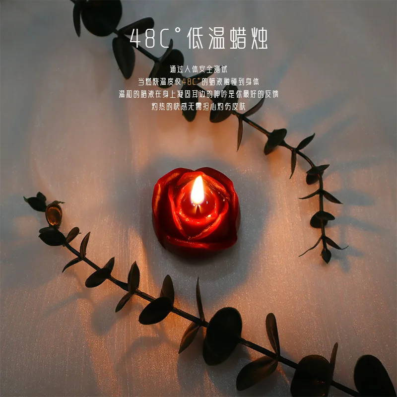 Rose Low Temperature Candles Sex ToyssmWax drip48Duda Soy Wax Couple Foreplay Flirting Training Props