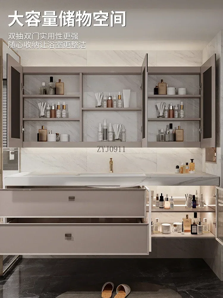 *New Intelligent Bathroom Cabinets, Rock Slabs, Ceramic Basins, Combined Creative Washbasins, Toilet Wall Cabinets