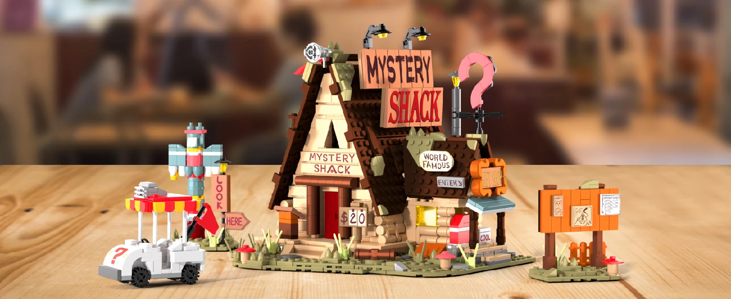 The Mystery Shack Modular Gravityed Fall house Building Block Fans Toy for Kids Birthday Gifts Farm Architecture Bricks Model