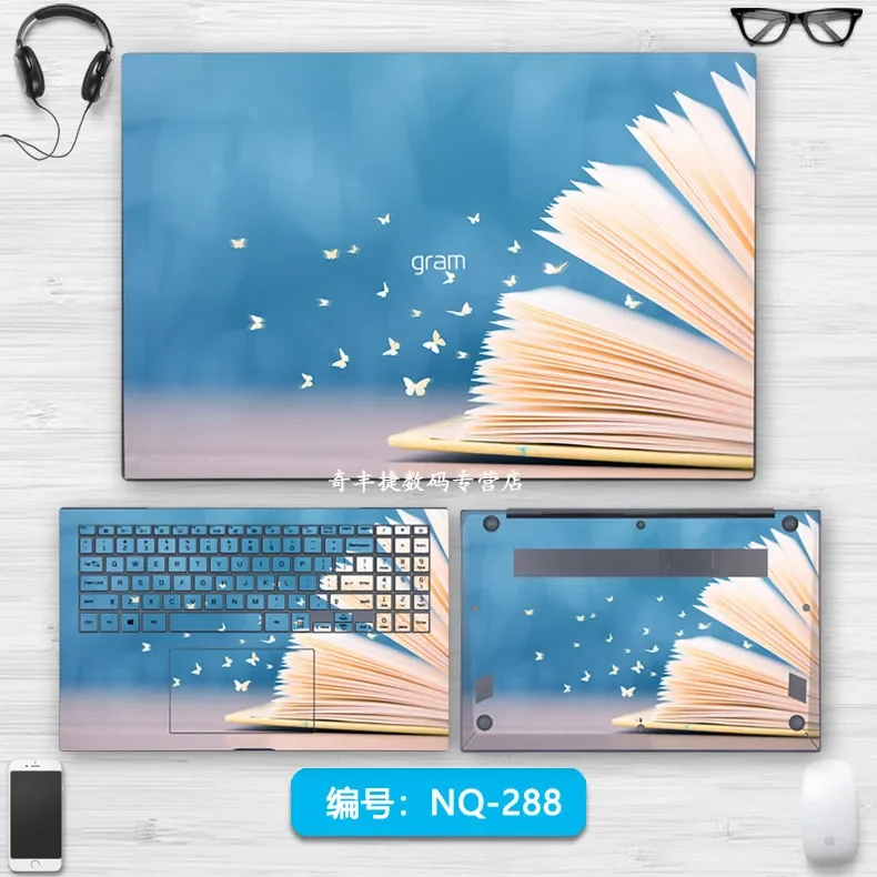 사전 절단 스킨 스티커 커버 필름, 2023 LG 그램 16 16T90P 14T90P 14Z90RSB 14Z90RSD 16Z90RJ 15Z90RTC 용, 1xTop + 1xPalmrest + 1xbottom