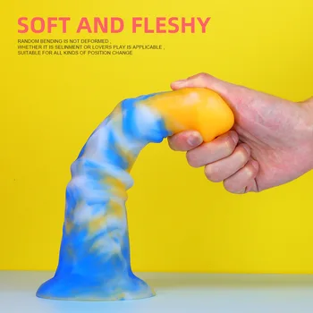 Animal Horse Dildo Penis Silicone Long Realistic Dildo Colorful Red and Black Sucker Cock Anal Sex Toys for Men Women Couples 5