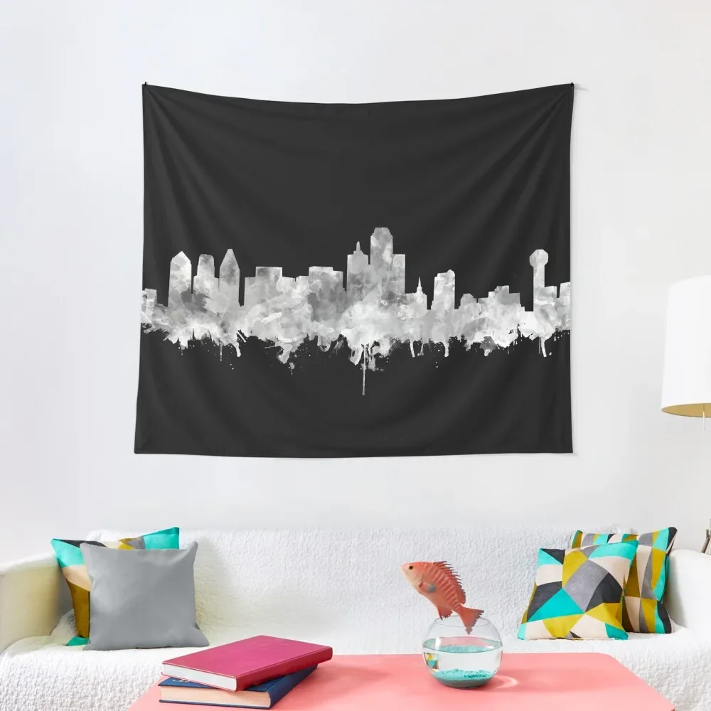 

dallas skyline black and white 2 Tapestry Bedrooms Decorations Decorative Wall Mural Home Decoration Decor Home Tapestry