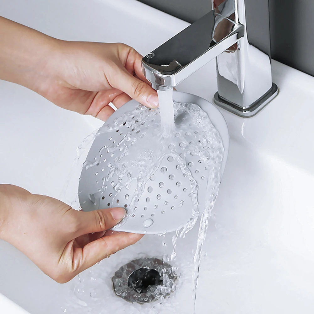Shower Drain Catcher Creative Shower Floor Drain Hair Catcher Stopper Kitchen Sink Filter Plug Anti-clogging Bathroom Floor Cover