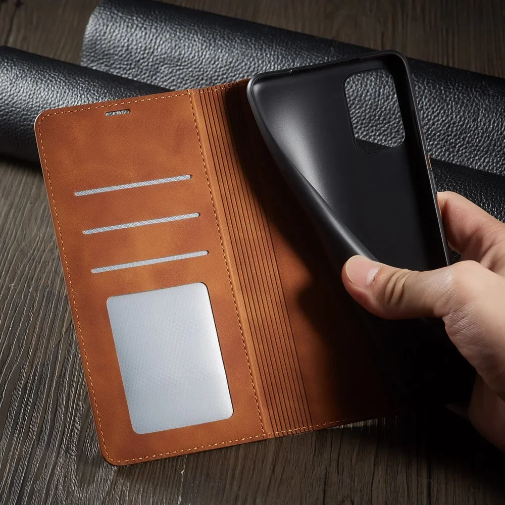 Leather Case for Samsung A05s A25 A55 A53 A33 A23 A14 A52s A73 4G 5G Wallet Flip Cover S24 S23 S22 S21 S20 FE Ultra S10 S9 Plus