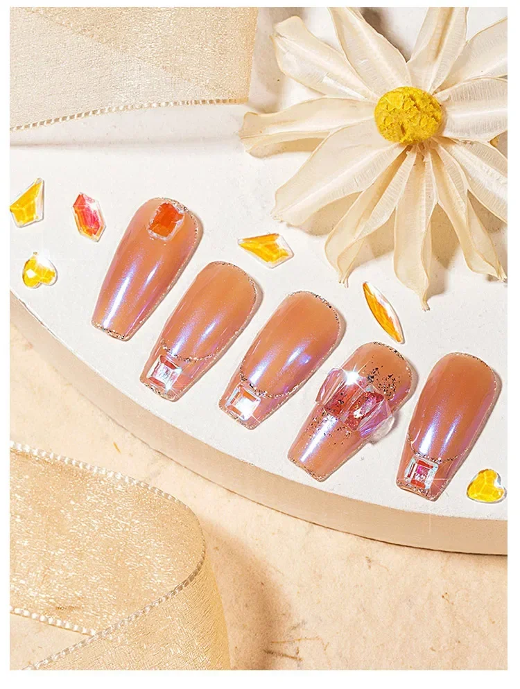 100 Stück Mix-förmige Flatback Strass Kristall AB Charm Luxus Nail Art Edelsteine für 3D Dekorationen Glitzer Maniküre Nagel Edelsteine DIY – Detail 4