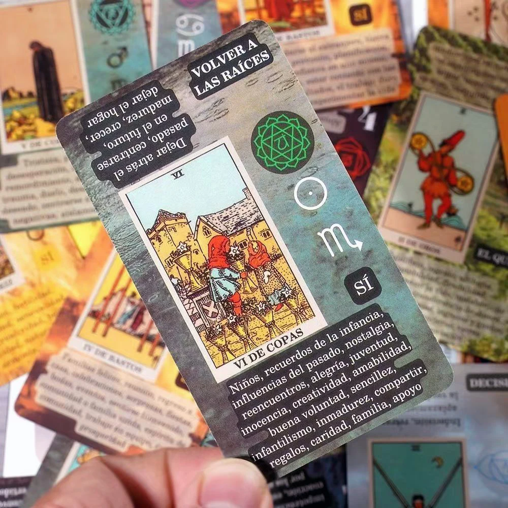 Tarot Cards in Spanish with Keywords on Cards,Beginner Tarot Cards