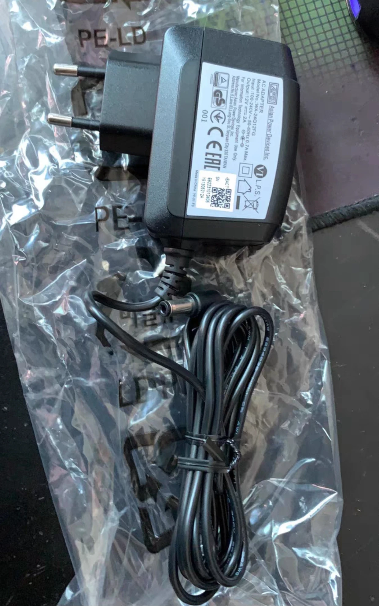 12V 2A APD AC DC Power Adapter WA-24E12 hard disk monitor