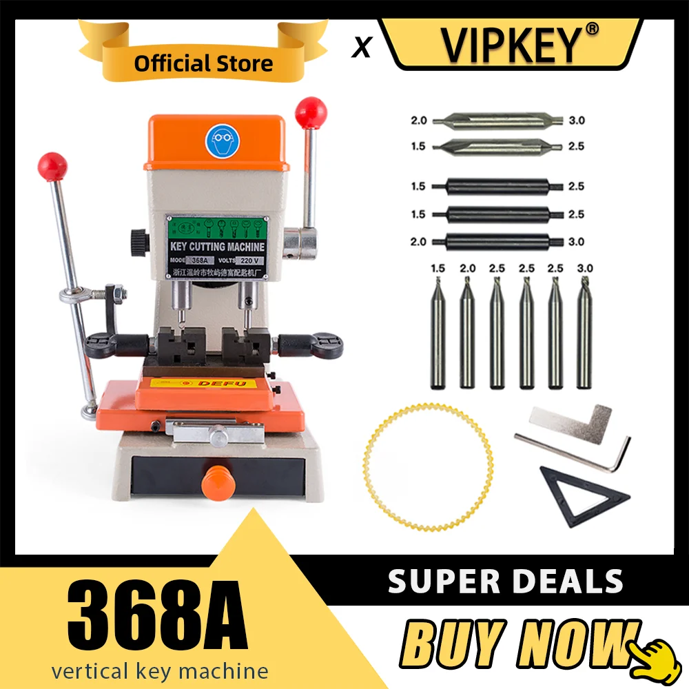 DEFU 368A Vertical Key Duplicating Machine 120W Key Machine Drill