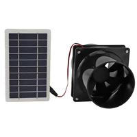 Ventilateur solaire à 62 entrées pour tuyau rond, 10W, 12V, ABS, panneau solaire, kit de ventilation pour maison pour animaux de compagnie, jetable, serre 1
