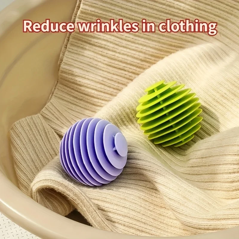 6/12pcs Silicone Magic Laundry Balls Reusable Clothes Pet Hair Catcher for Washing Machines Remover Dirt Deep Cleaning Tool 4