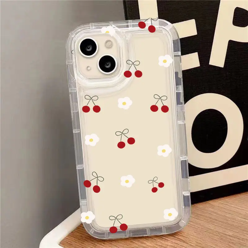 Clear Case with Small Flower Daisy Pattern