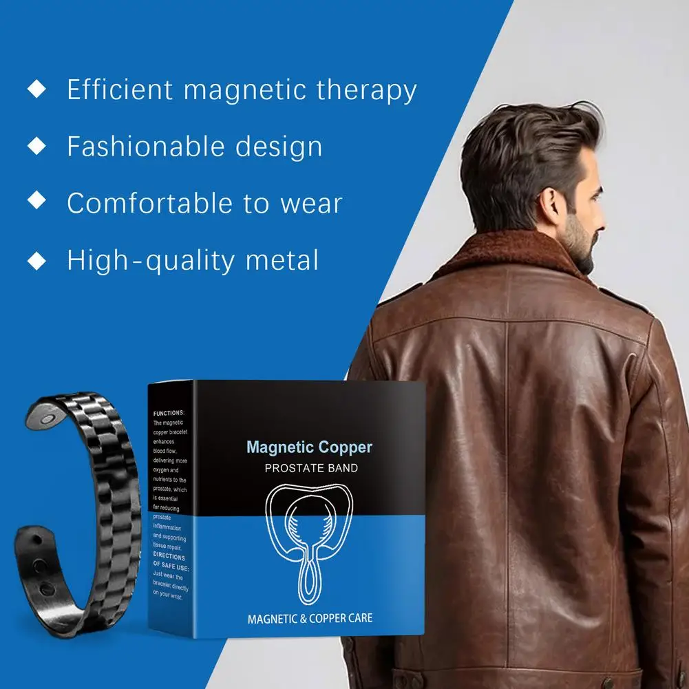 Magnetic Bracelet Magnetic Copper Prostate Band Magnetic Copper Band Men Therapy Bracelets Healthy Bracelet Energy Jewelry Gift Men Women