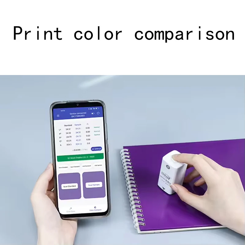 LS170 LS171Colorimeter for Coating Color Checker Colorchecker Portable Digital Mobile APP Pantone Ncs Ral Cmyk 45°/0° /8° 5