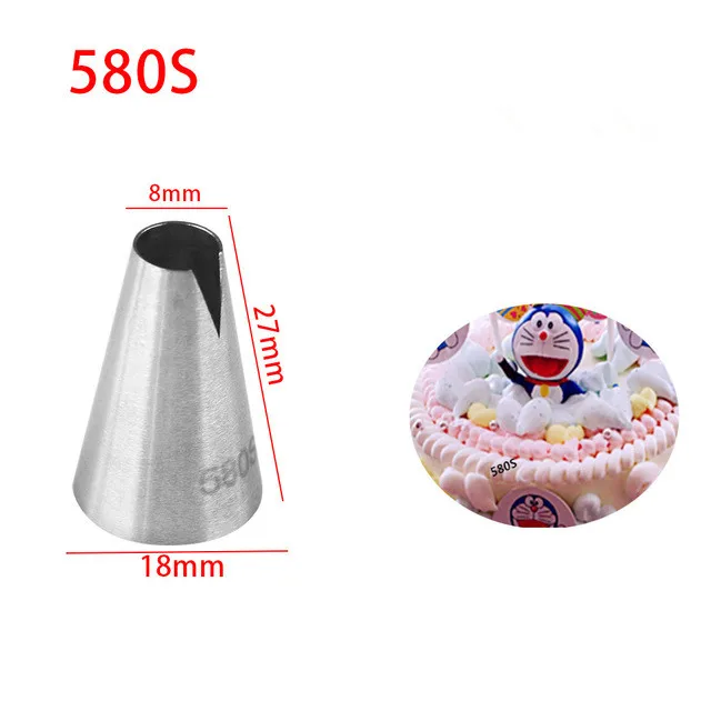 580 -As Évek# Cake Krém Fúvóka Virágszirom Jegesedés Csővezetékek Torta Cupcake Díszítő Tészta Szerszám Rozsdamentes Acél Desszert Dekoráció - Image 5