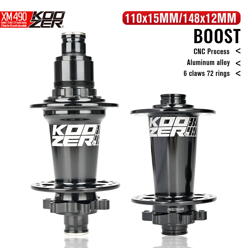 Mountain Bicycle Hubs Koozer XM490 PRO Boost 28H 32 Holes 15x110 12x148MM TA Thru HG XD MS SX GX NX 10 11s 12s THRU Bike CR-MO Steel