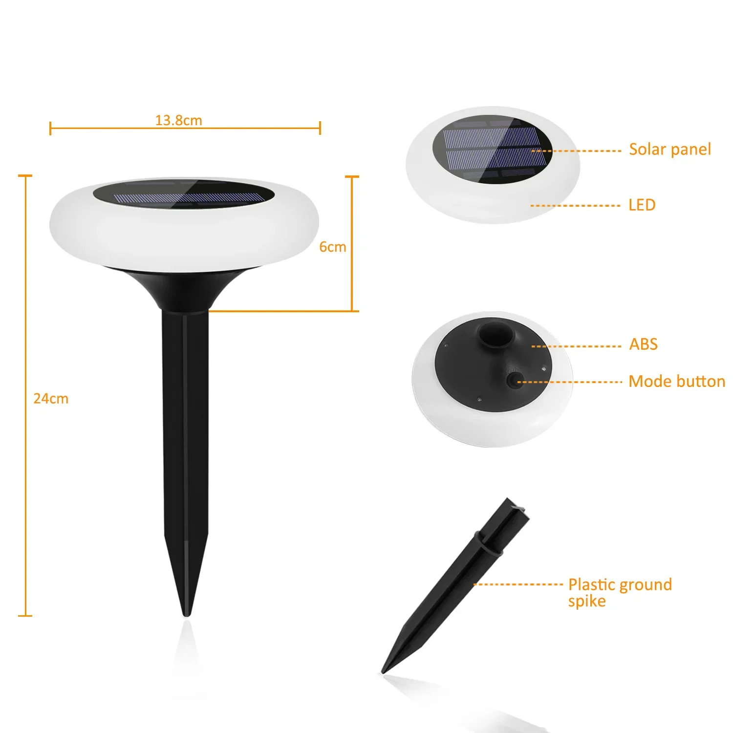 Description Picture 2 of itemMulti-Color Auto-Changing Solar Outdoor Ground Light Waterproof Garden Lamp For Garden Yard Patio Lawn Swimming Pool Decoration