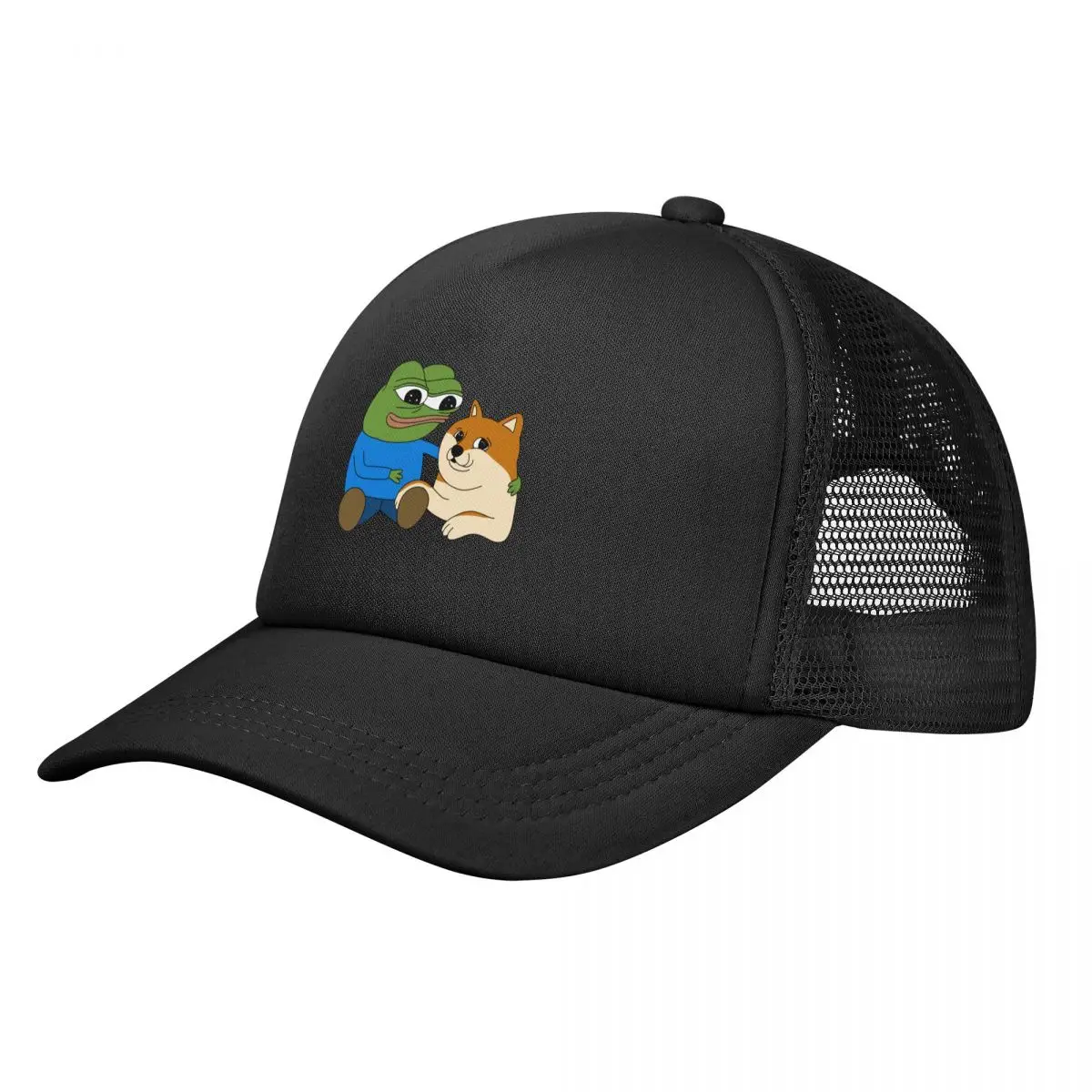

Peepo and Doge Best Frens Baseball Cap Military Tactical Cap Hat Baseball Cap fashionable Men's Women's