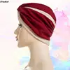 Muslim Scarf Hijabs Turbans African Headtie Braid Hat for Women Pleated Beanie Headwrap Hair Accessories Indian Bonnet Hats 5