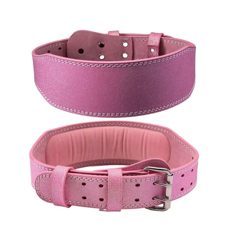 PU Leather Lifting Belt for Women Adjustable Powerlifting Belt Waist Support for Gym Workouts Weightlifting Deadlifts