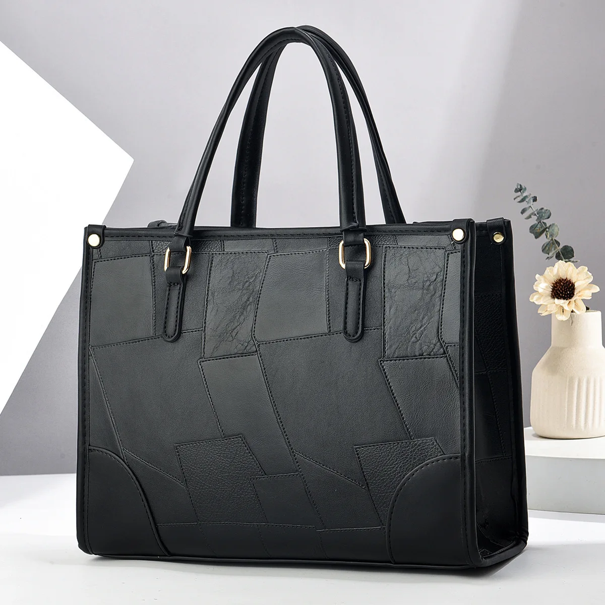 Neue Ankunft Einkaufstasche für Frauen Schultertasche PU Leder Aktentasche für Frauen Große Kapazität Handtasche Taschen – Detail 6