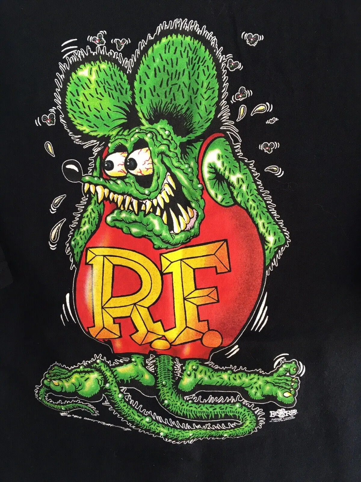 Ed Big Daddy Roth Rat Fink 2008 T-Shirt Nera Sz Xxlarge Green Rat