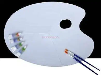

palette transparent Oval plastic palette white gouache watercolor oil painting palette transparent acrylic paint three-line