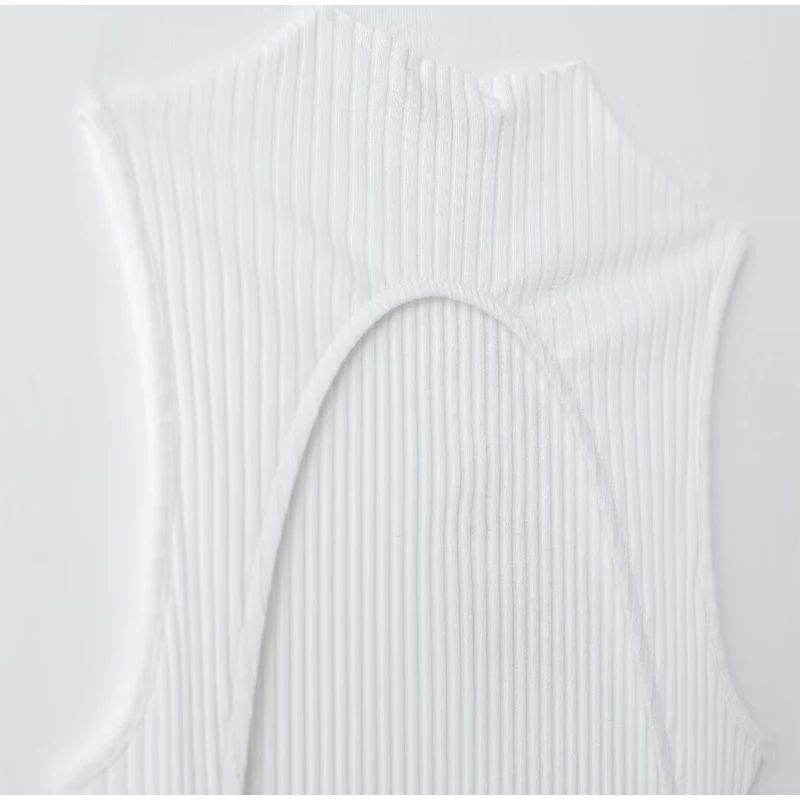 Elegant Solid Color Mini Dress For Women Knitted O Neck Sleeveless Backless Female Skirts Summer New Chic Ladies Robe