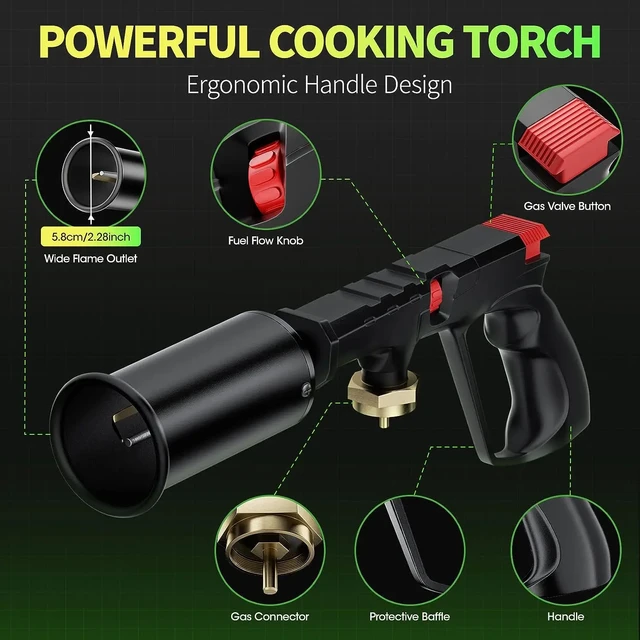 Kitchen Cooking Kitchen Grill Gun Propane Torch Charcoal Torch Lighter for  BBQ Searing Steak (Tank Not Included) - AliExpress