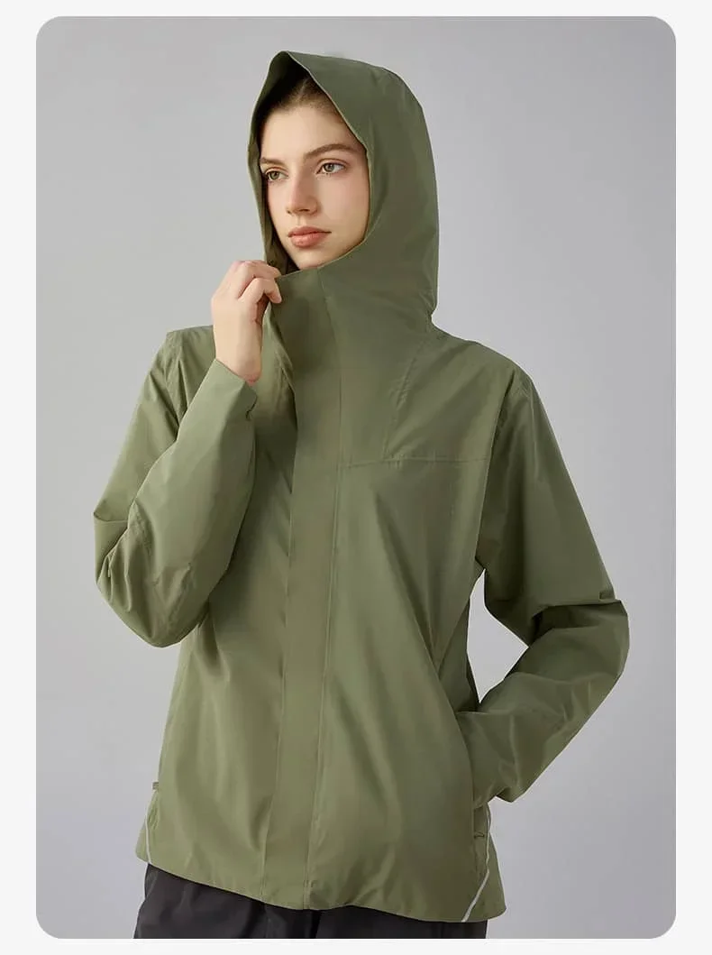 

Lulu Substitutes Women's Field Jacket Windproof Full Heat Seal Jacket Short Hooded Outdoor Mountaineering Wear