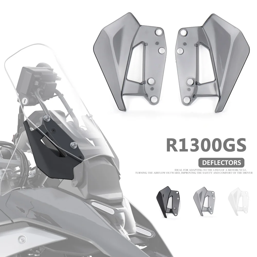 New-Motorcycle-Accessories-3-Colors-Side-Windshield-Windscreen-Wind ...