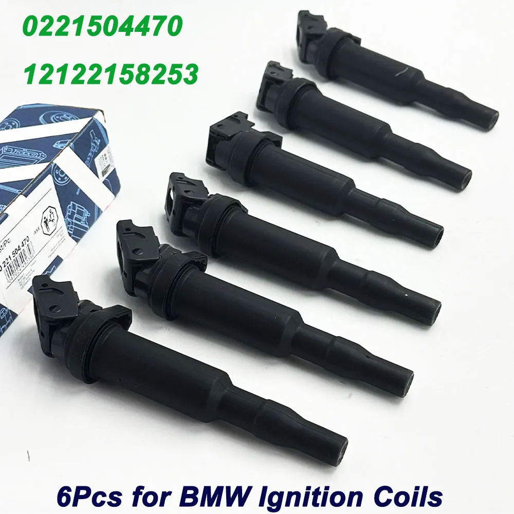 

6 шт. катушки зажигания для B-MW 325i 335i 328i 525i 530i 330i 650i X3 X5 X6 M3 Z4 OE 0221504470 12138616153 12137594937 12138657273