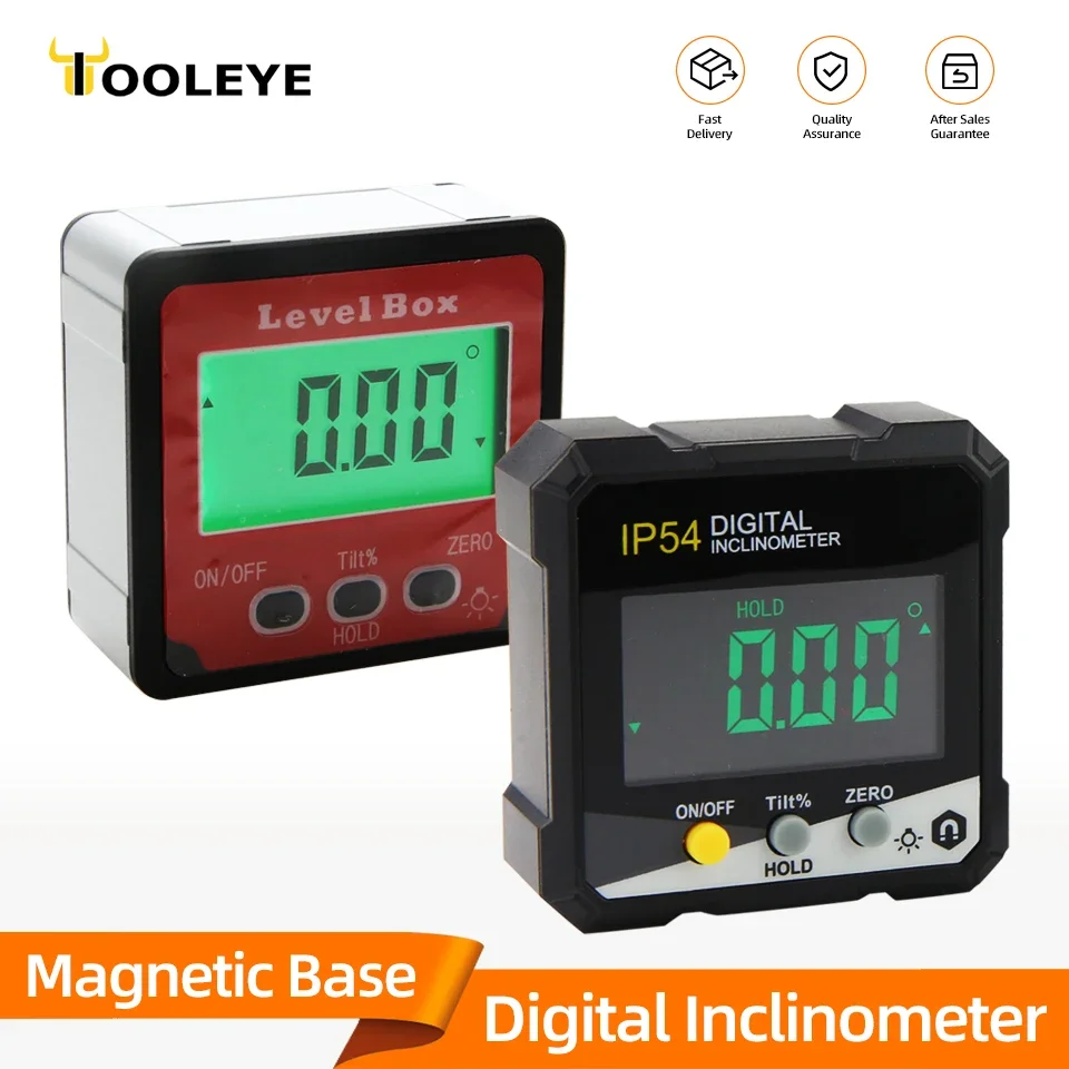 Digital Inclinometer New Angle Protractor 360 Degree Mini Electronic Protractor Angle Finder Gauge Measurement Tools Level Box