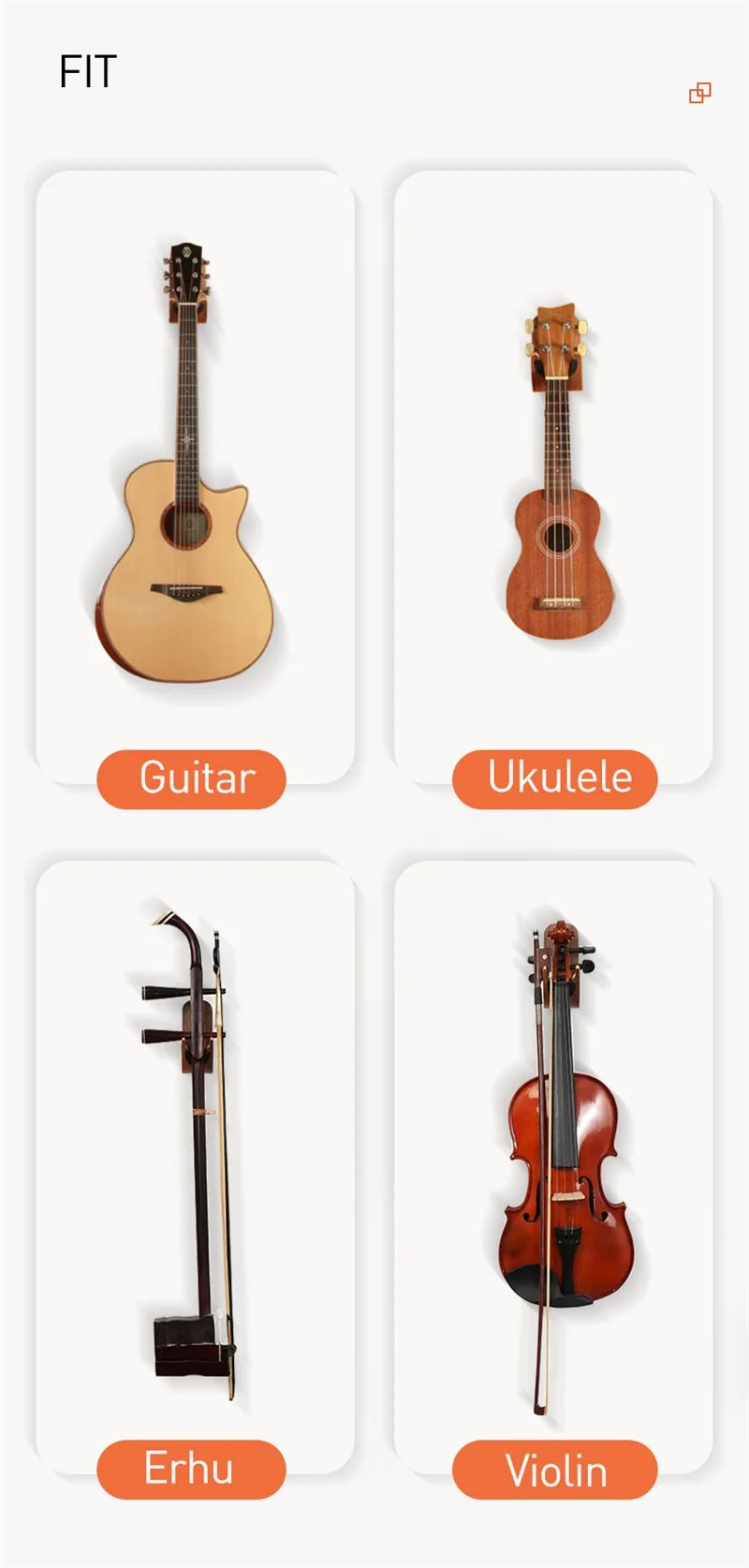 Saiteninstrument Aufhänger Haushalt Hängende Lagerung Rack Wand Halter Halterung Platzsparende Tragende Gitarre Typ – Detail 5