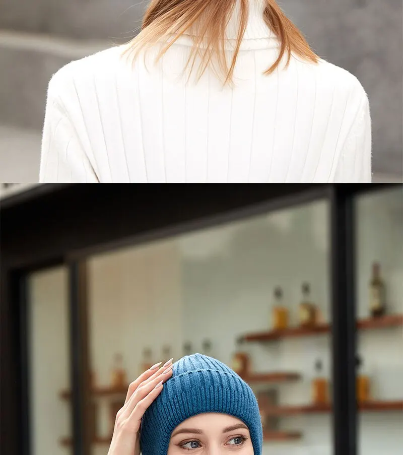 Winter Männer und Frauen Gestrickte Woolen Mode Im Freien Einfarbig Verdickt Warme Ohr Schutz Reiten Kalten Abdeckung Hut_voghion.com