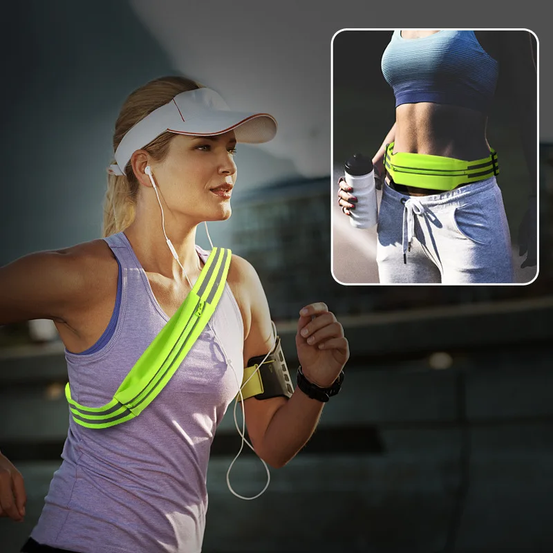 Reflective Adjustable Waistband Bag for Cycling Running