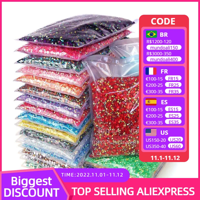 Große Paket 2 6mm Harz Nicht Hot Fix Strass Groß Großhandel AB Flache Rückseite Kunststoff Kristalle Nagel DIY glitters Cтразы Stein|Strass-Steine| - AliExpress