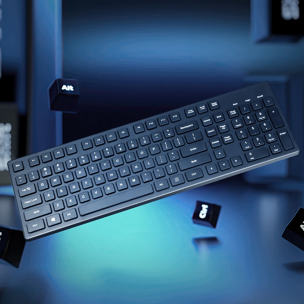 Business Office Computer Keyboard 108 Keys High-Sensitive Wired Mechanical Gaming Keyboard Waterproof USB for Office Gaming