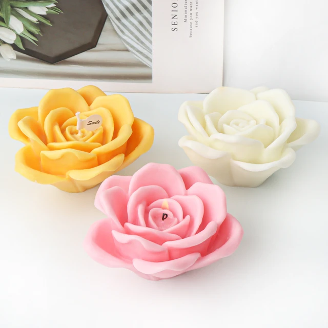 Food Grade Silicone Molds Flowers  Silicone Molds Flowers Candles - Rose  Flower - Aliexpress